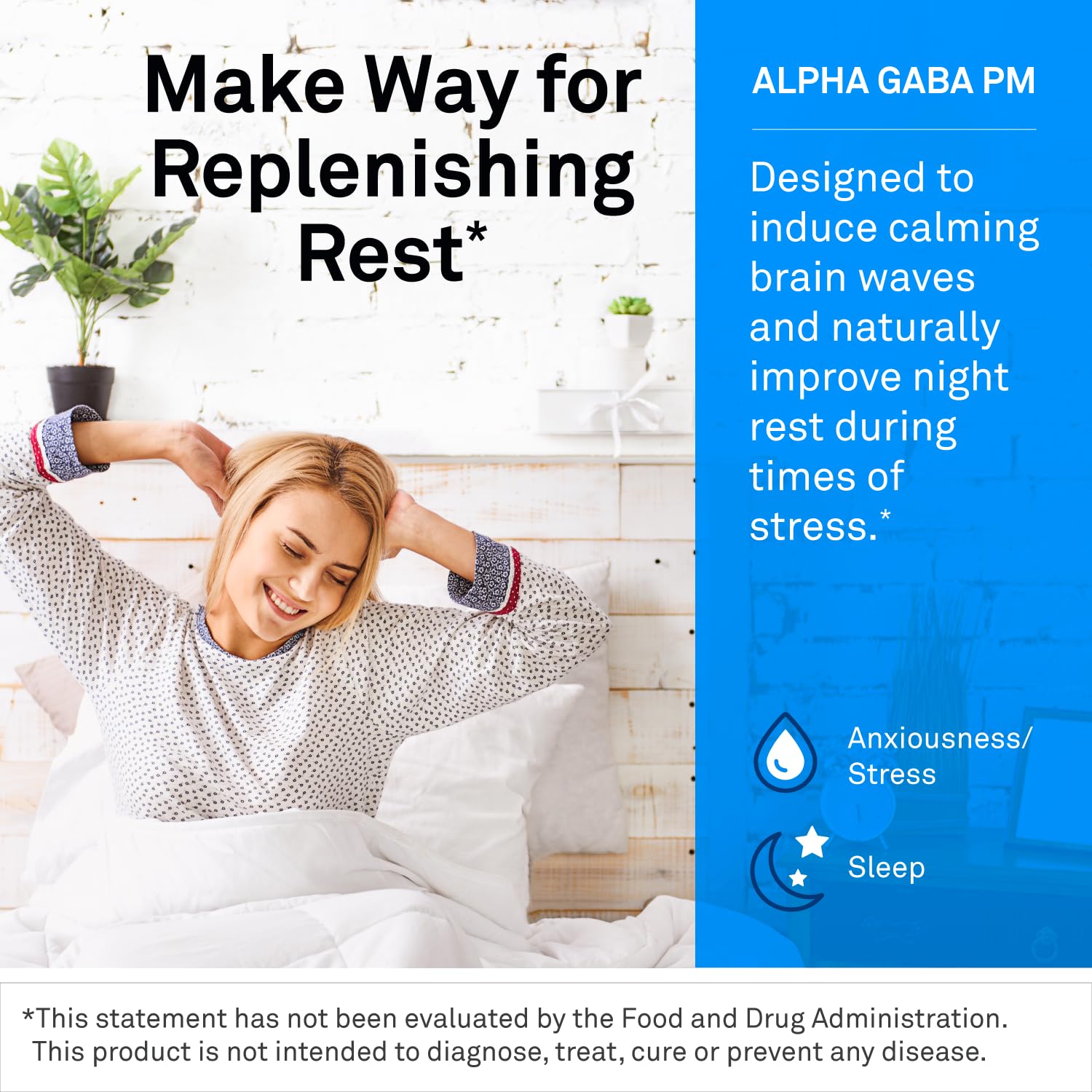 NeuroScience GABA PM label info on bottle explains ingredients and use for evening calm