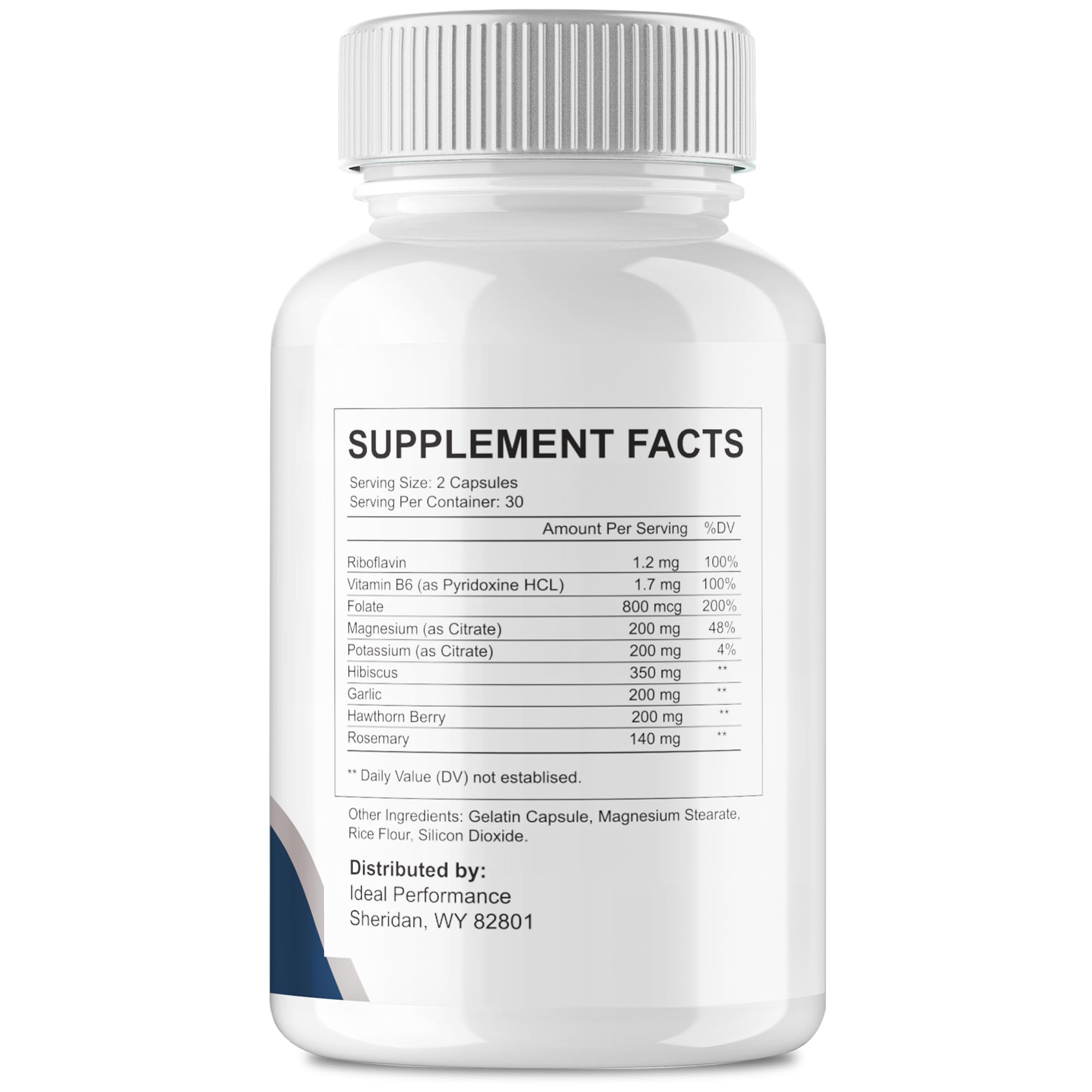 Back label of Neurosilence capsules bottle