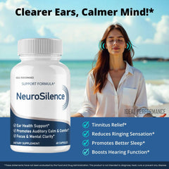 Neurosilence capsules packaging and bottle