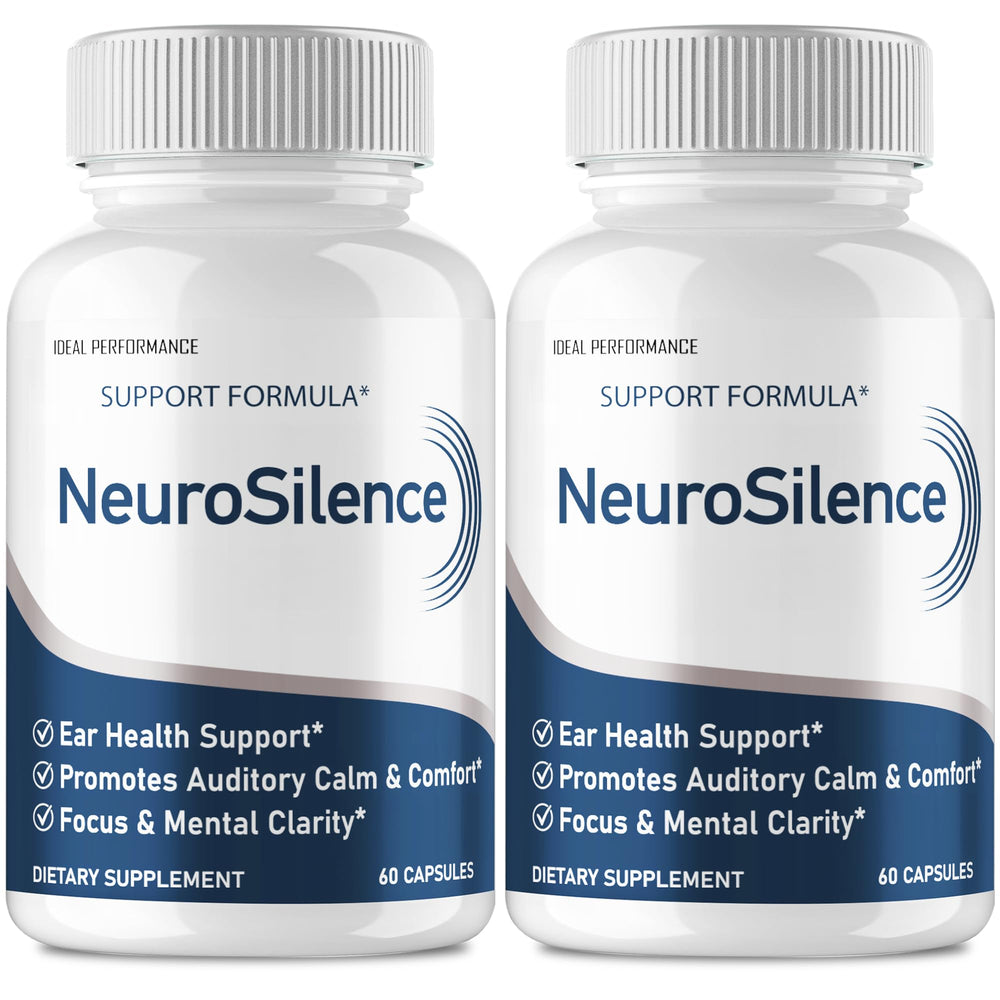 Front view of Neurosilence capsules bottle