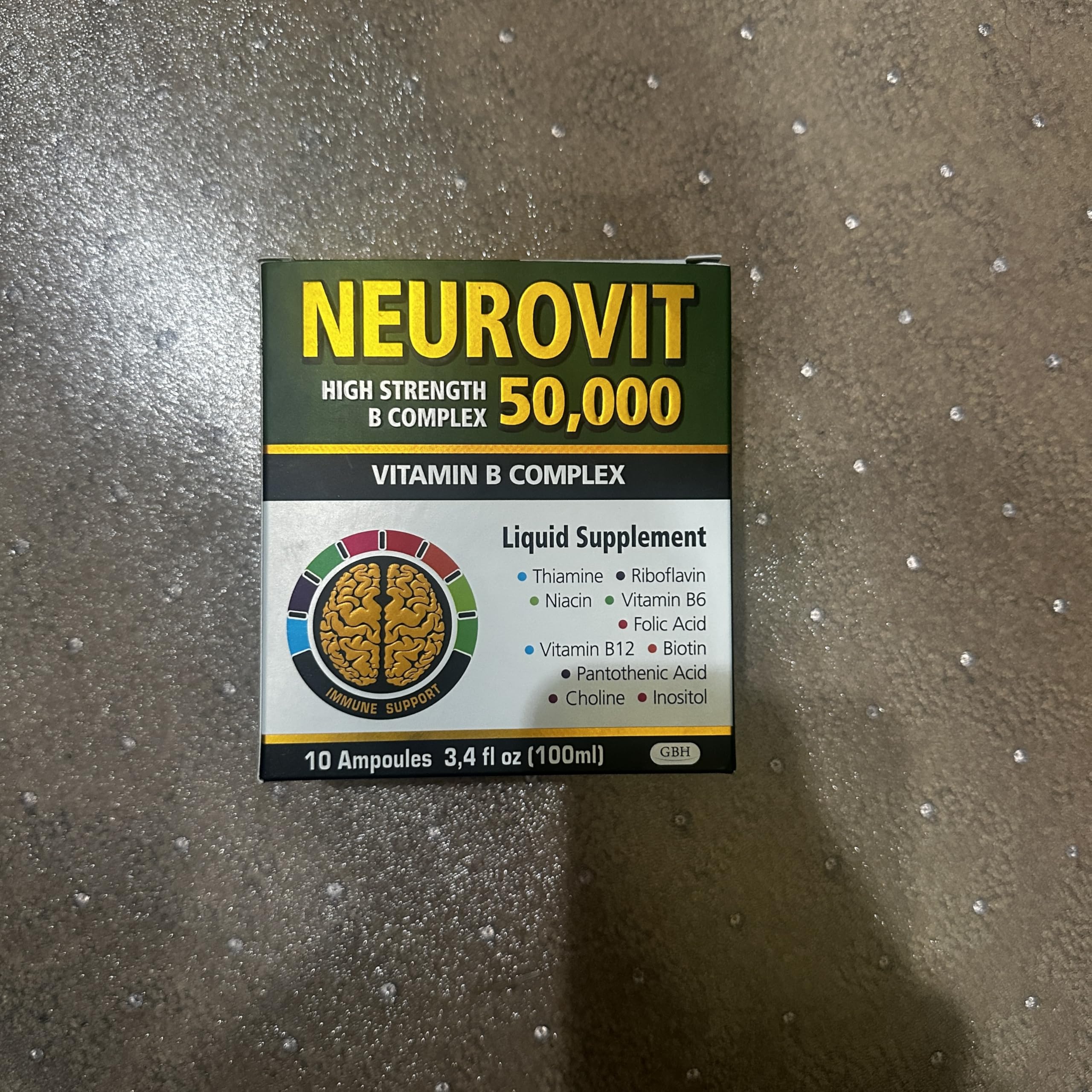 Non-GMO and gluten-free certification for Neurovit 50,000