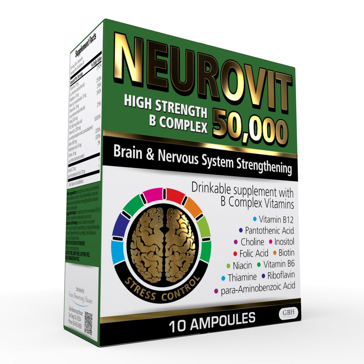 Neurovit 50,000 Vitamin B Complex Liquid bottle ampoule close-up