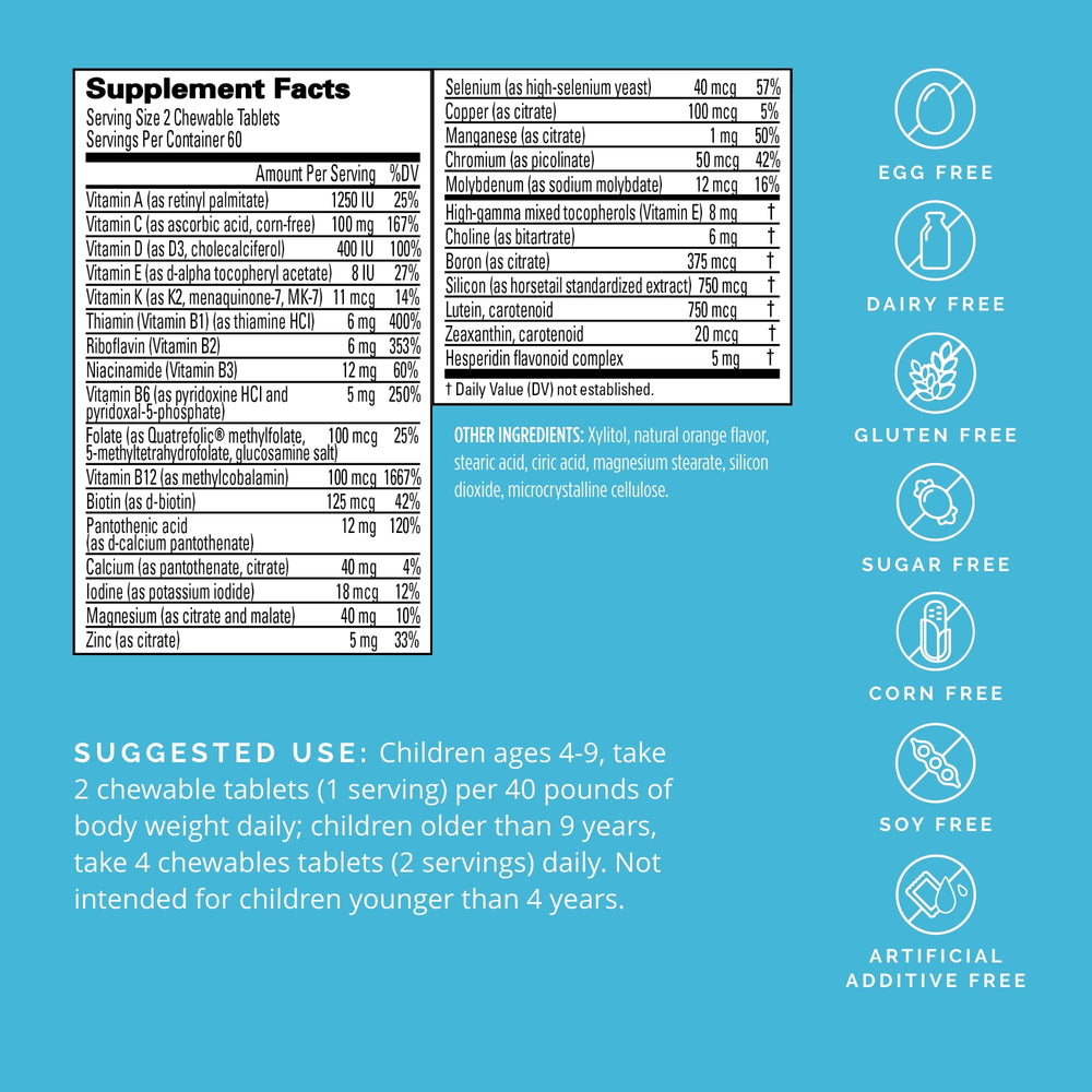 Penguin-shaped NeuroVite Kids orange-flavored chewables