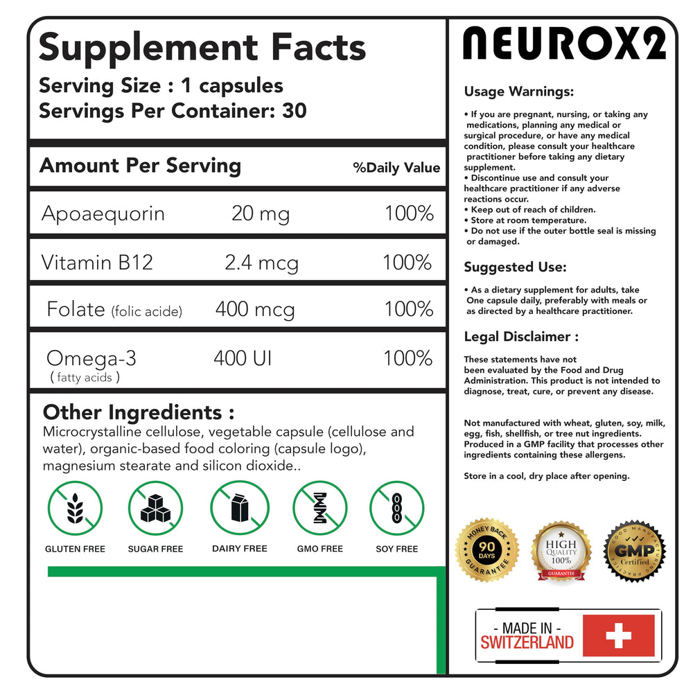 NEUROX2 capsules arranged
