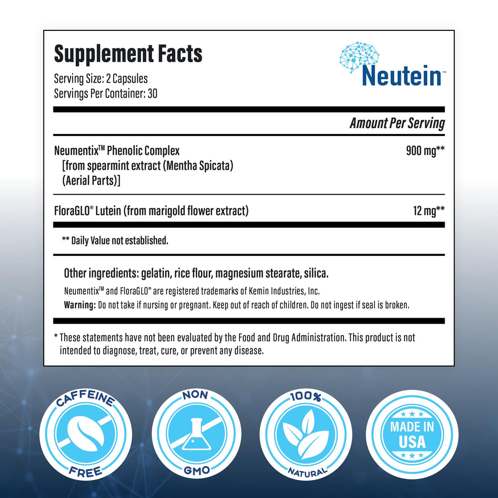 Neutein 2-pack of 120 capsules with labeling and packaging