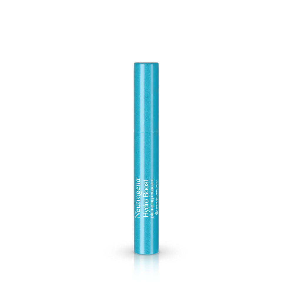 Neutrogena Hydro Boost Plumping Mascara bottle front displaying hydration-ready formula for fuller lashes.