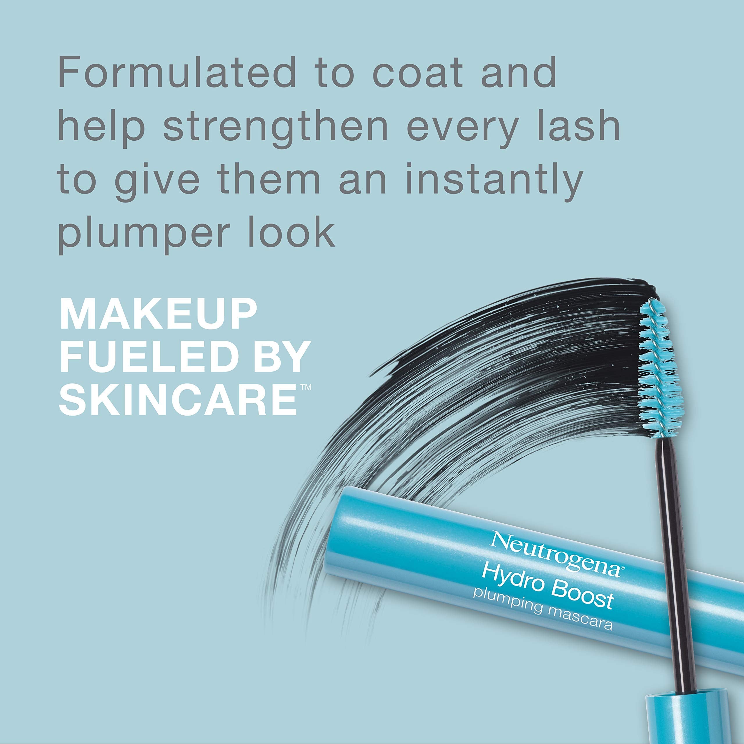 Wand applying mascara outward to lengthen and separate each lash.