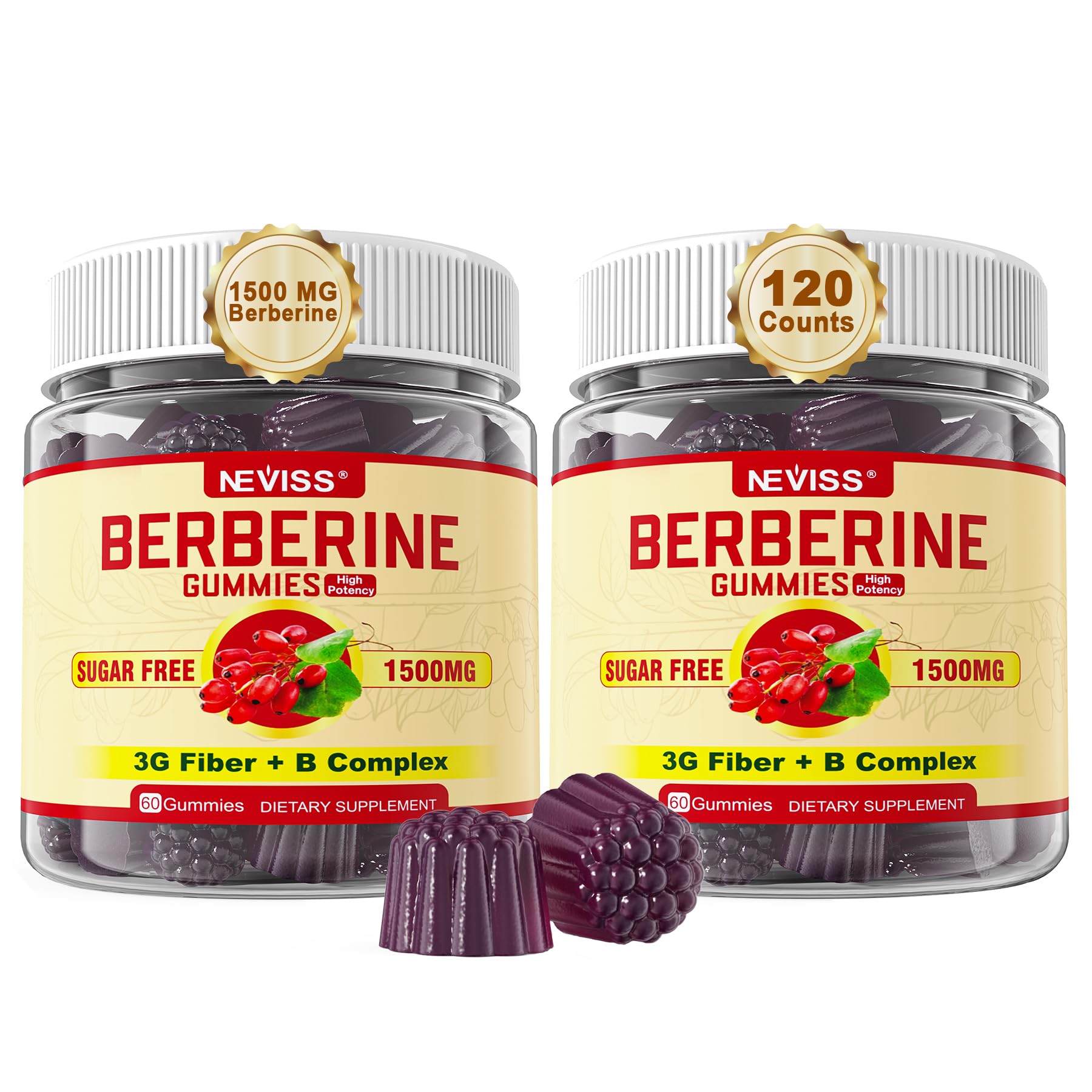 NEVISS Berberine 1500mg bottle label