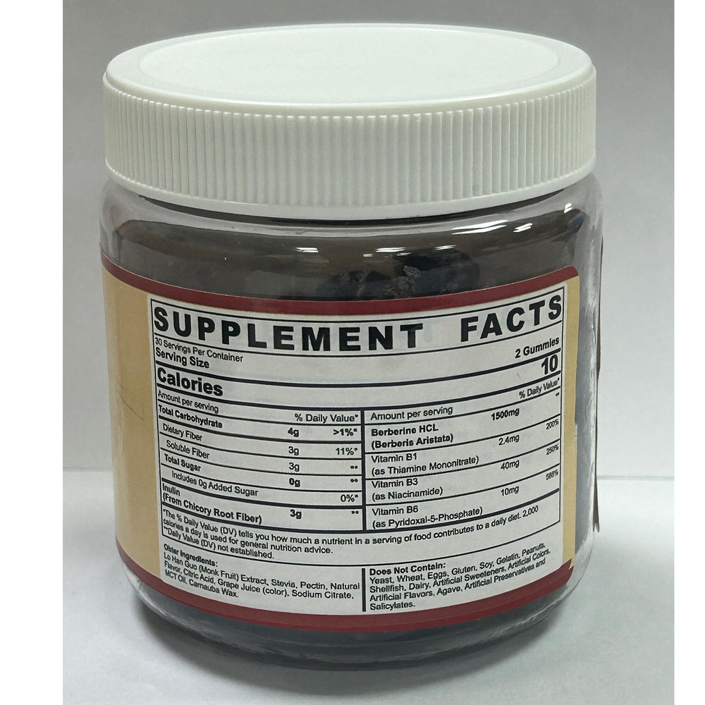 Close-up of NEVISS Berberine 1500mg gummies texture