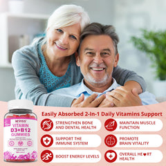 Gummy vitamins and natural ingredients for NEVISS product photography