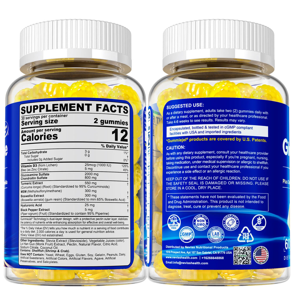Eco-friendly packaging for NEVISS Glucosamine gummies