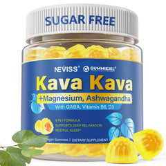 NEVISS Kava Kava Gummies bottle on white background