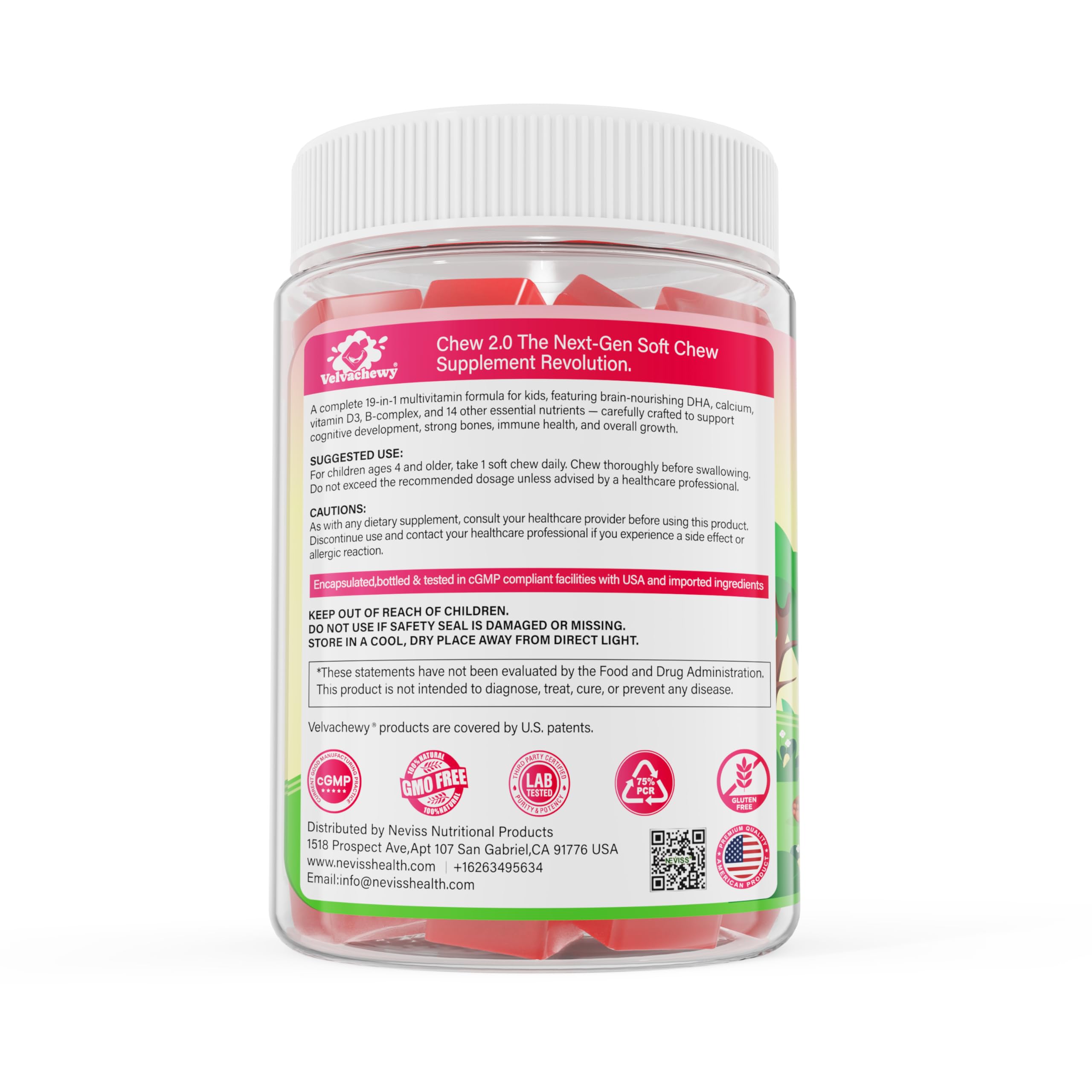 60-day supply packaging with serving information
