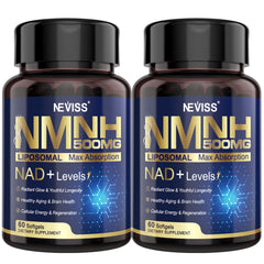 NEVISS NAD+ NMNH liposomal 500mg bottle - front view