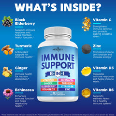 60-count bottle of New Age Immune Support capsules