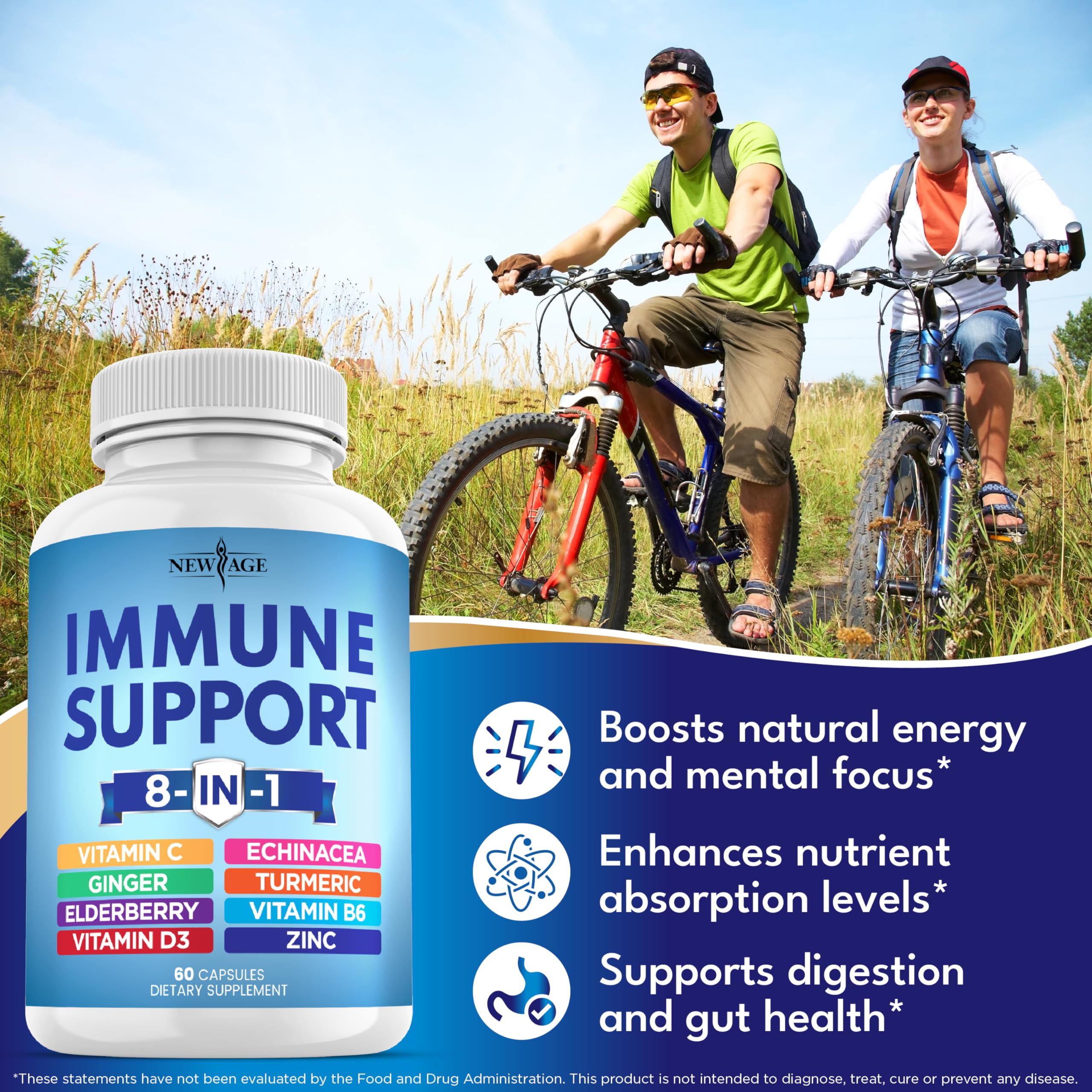Echinacea, Turmeric Curcumin and Ginger components