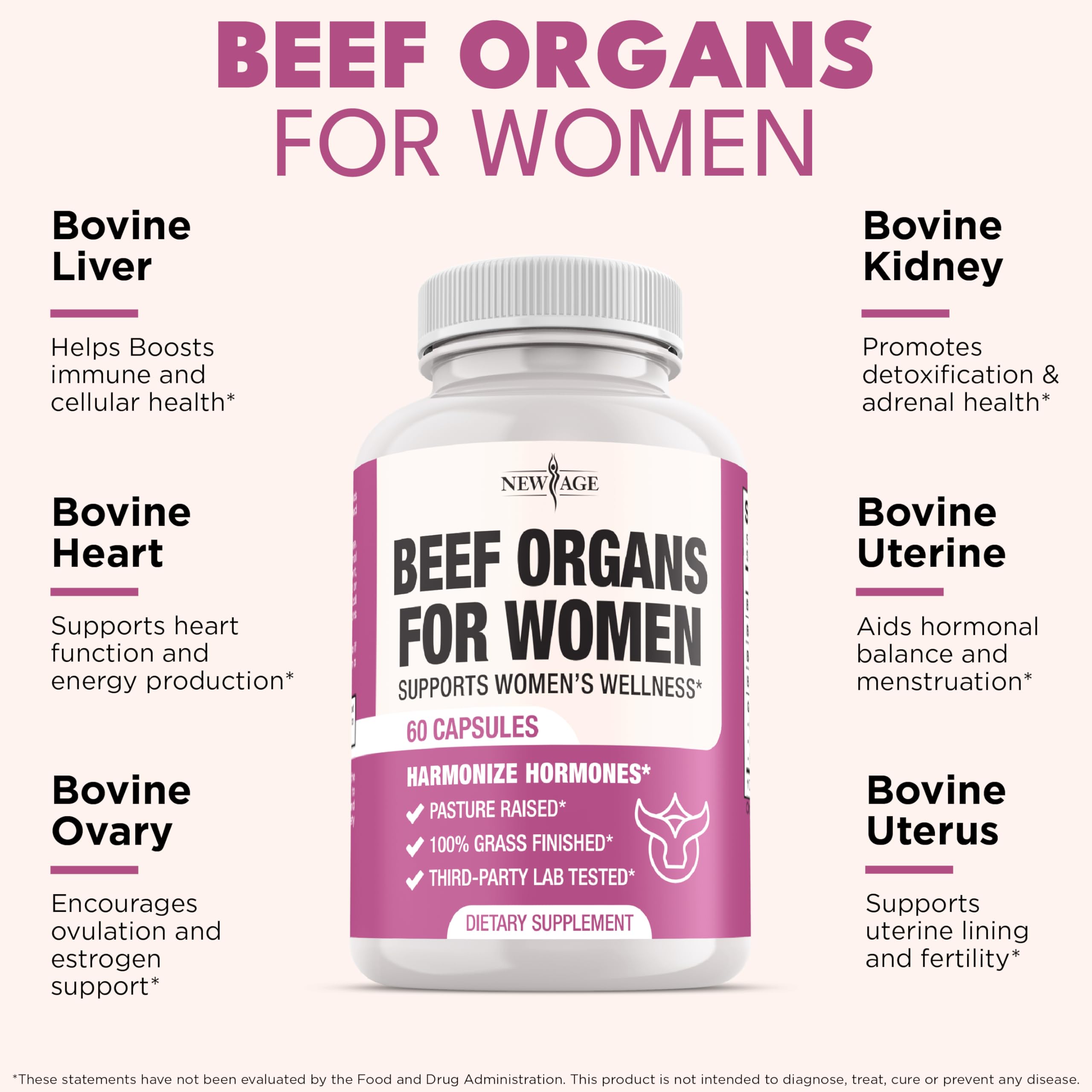 Close-up of grass-fed beef organs blend including liver, kidney, heart and uterus tissue