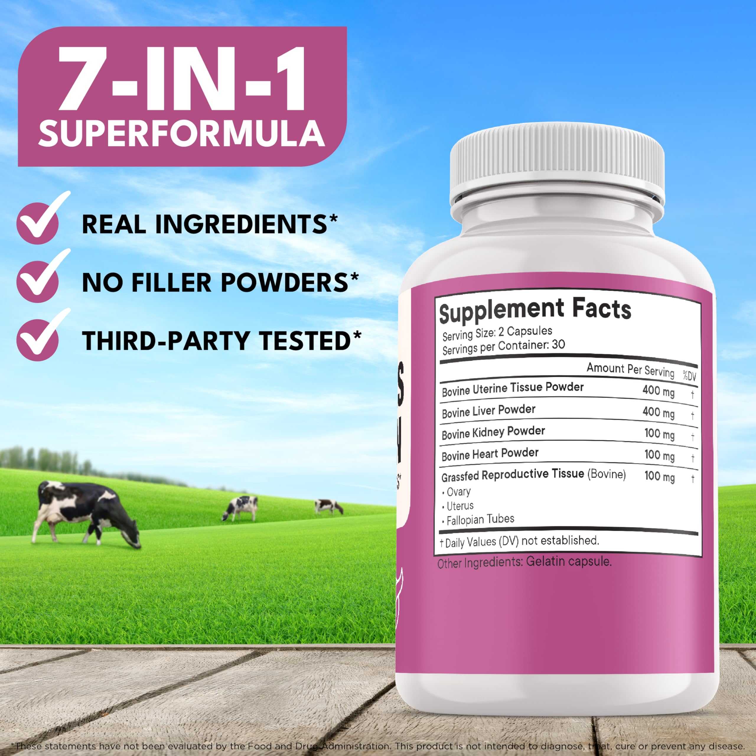 Nutrition facts and capsule design for New Age product