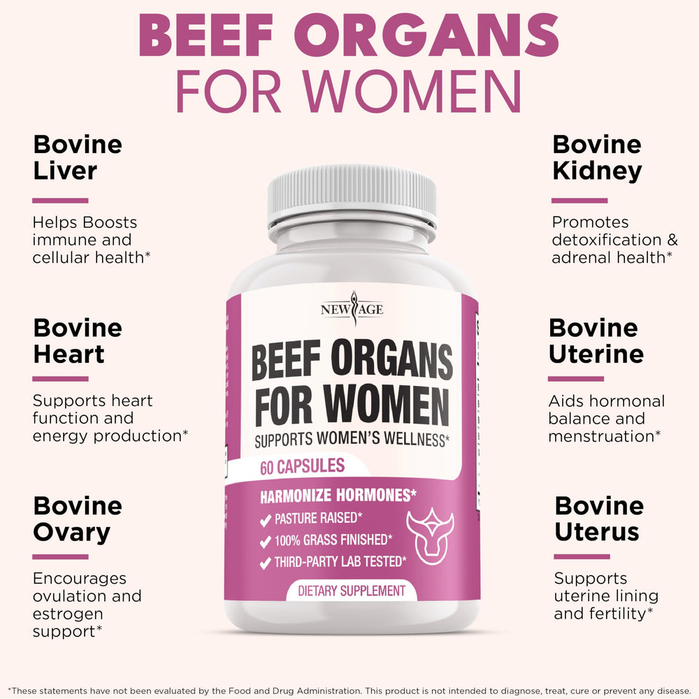 Beef liver, kidney, heart and uterus tissue capsules