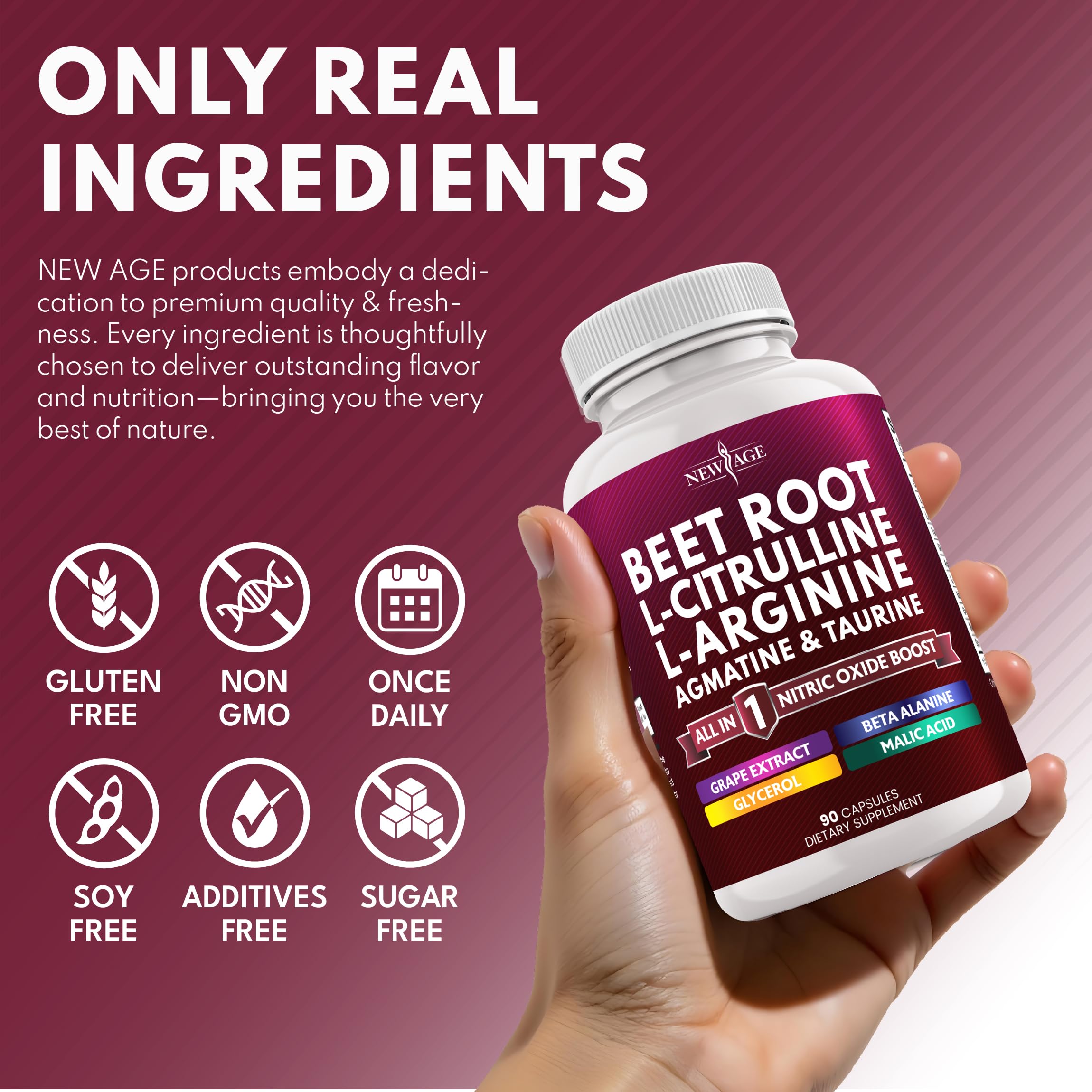 Antioxidants imagery with beet root and grape seed extract