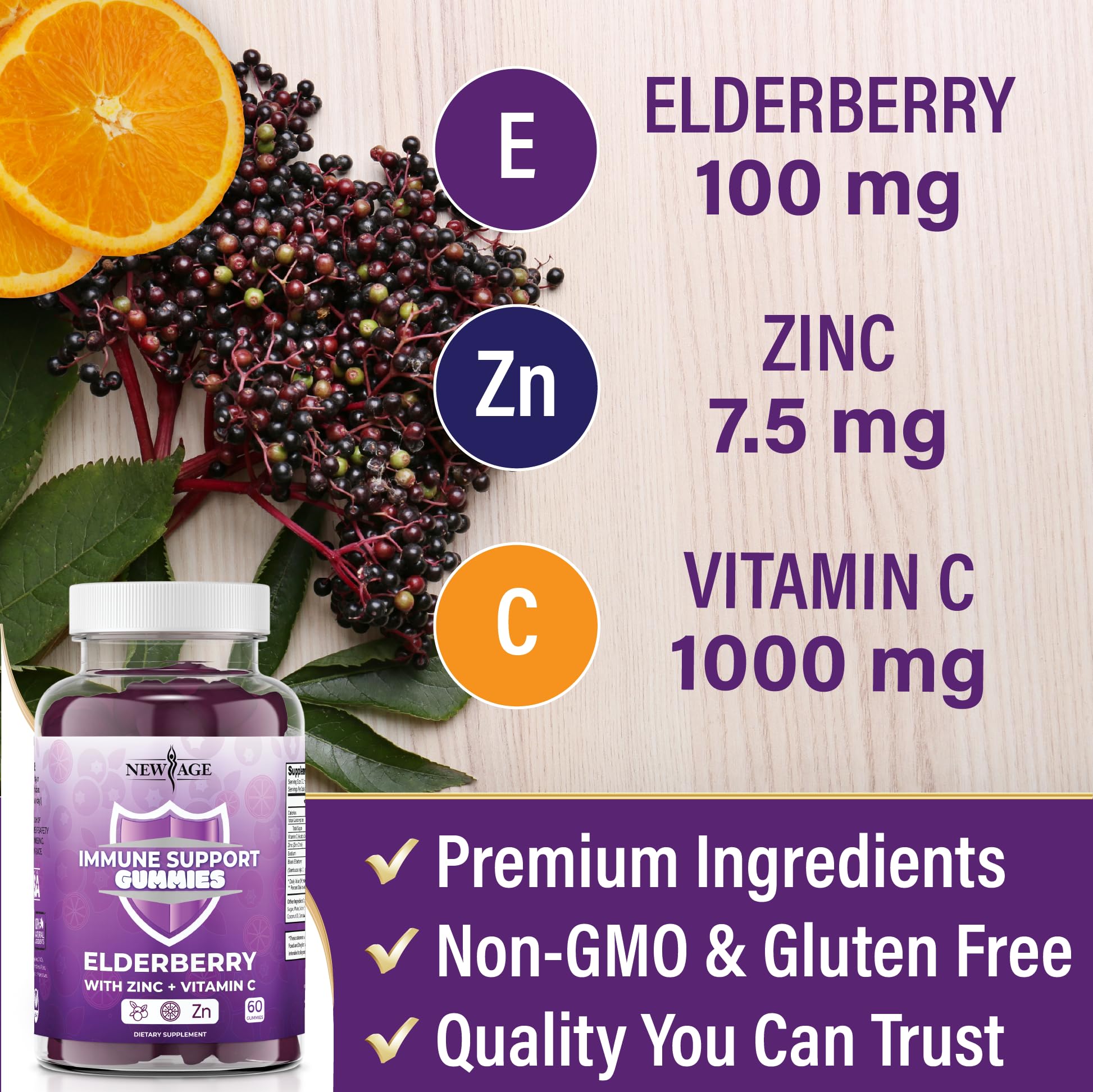 Berry-flavored, best-tasting immune support gummy