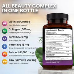 Packaging and capsules of hair growth vitamins