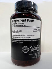 NEW AGE Black Seed Oil Softgel packaging detail showing premium seal