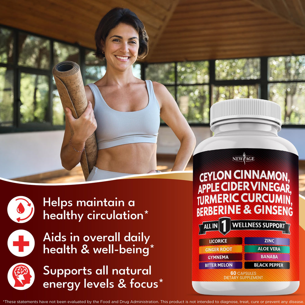 New Age bottle label highlighting trusted ingredients.