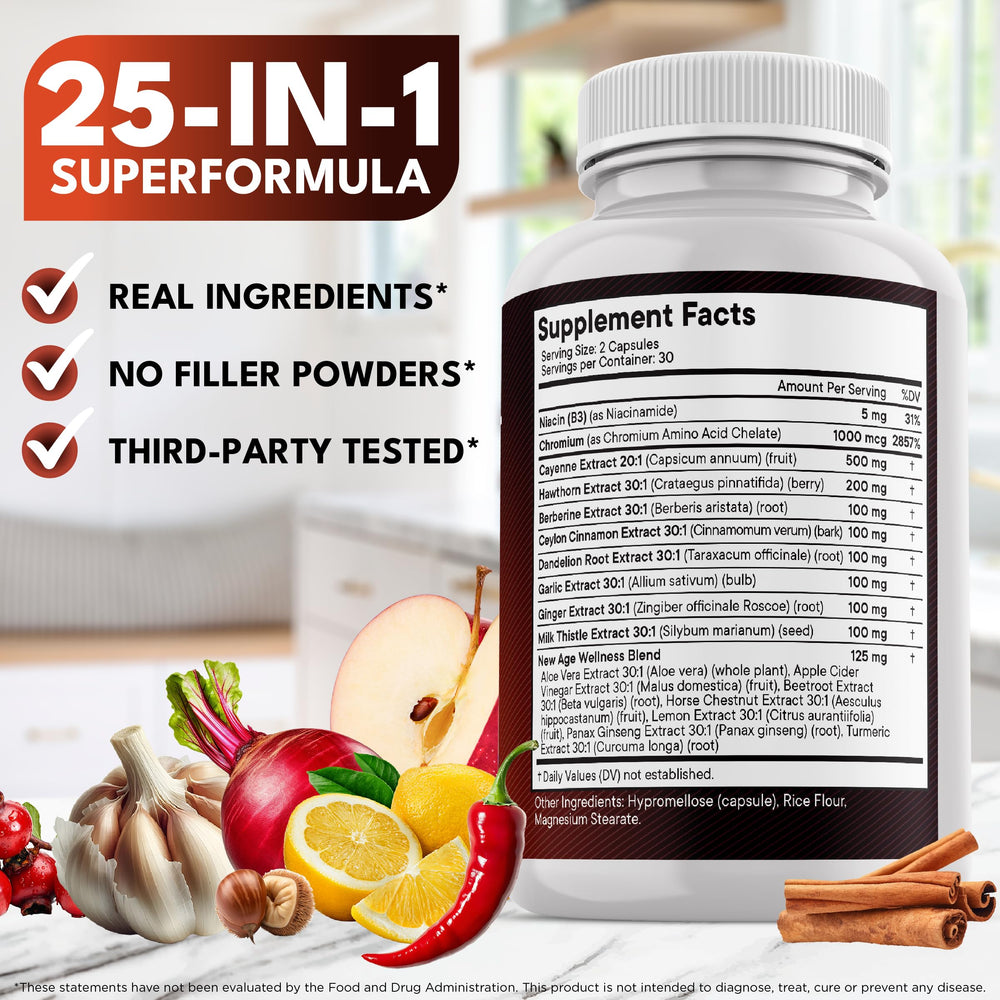 Milk Thistle, Beet Root and Aloe Vera in New Age Cayenne Pepper Capsules