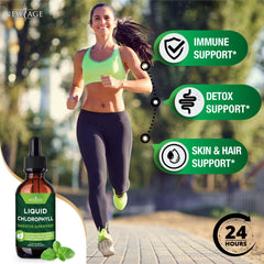 Chlorophyll liquid green juice texture