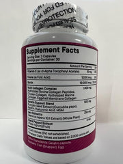 Hair, skin and nails support concept with product imagery