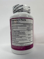 NEW AGE collagen pills keratin bottle view suggests strengthened hair structure