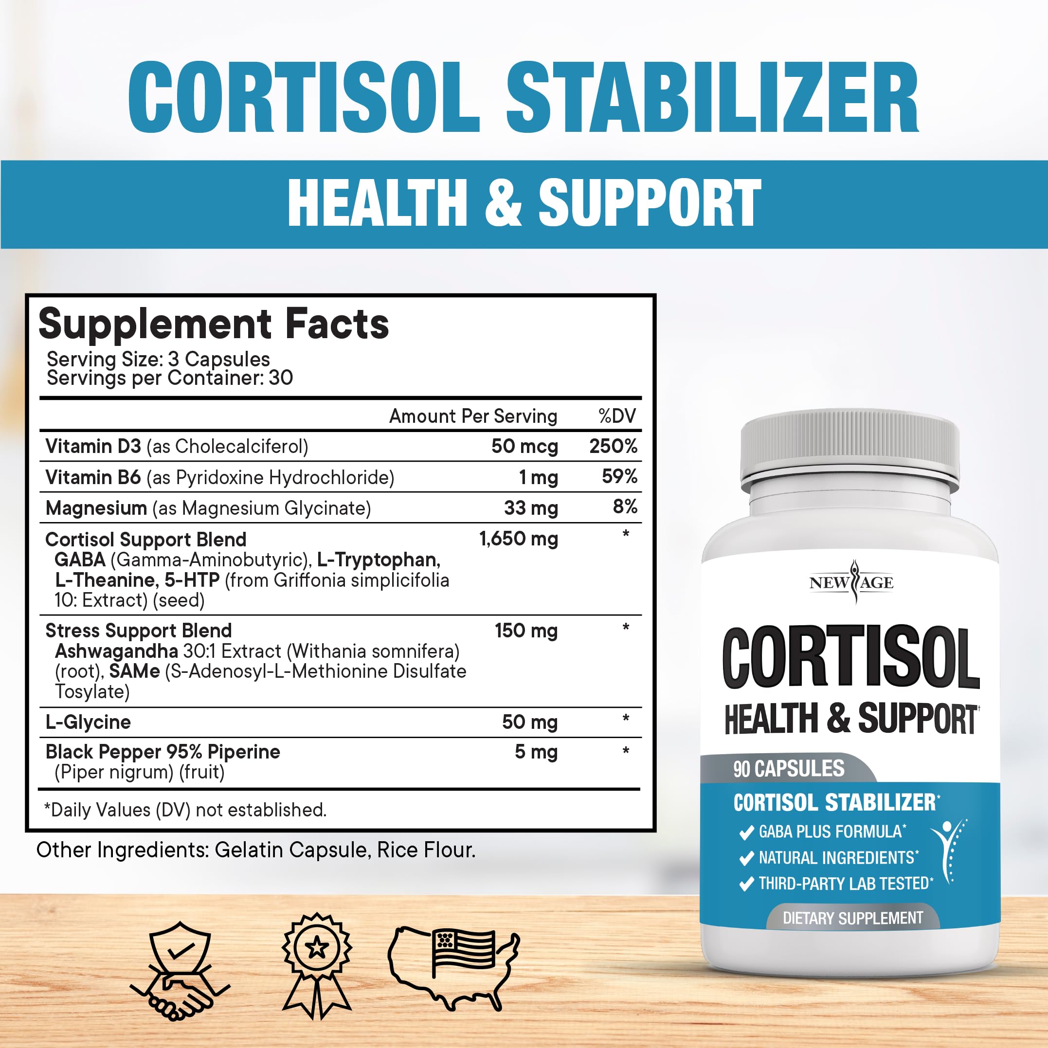 All-in-one cortisol support formula for stress balance
