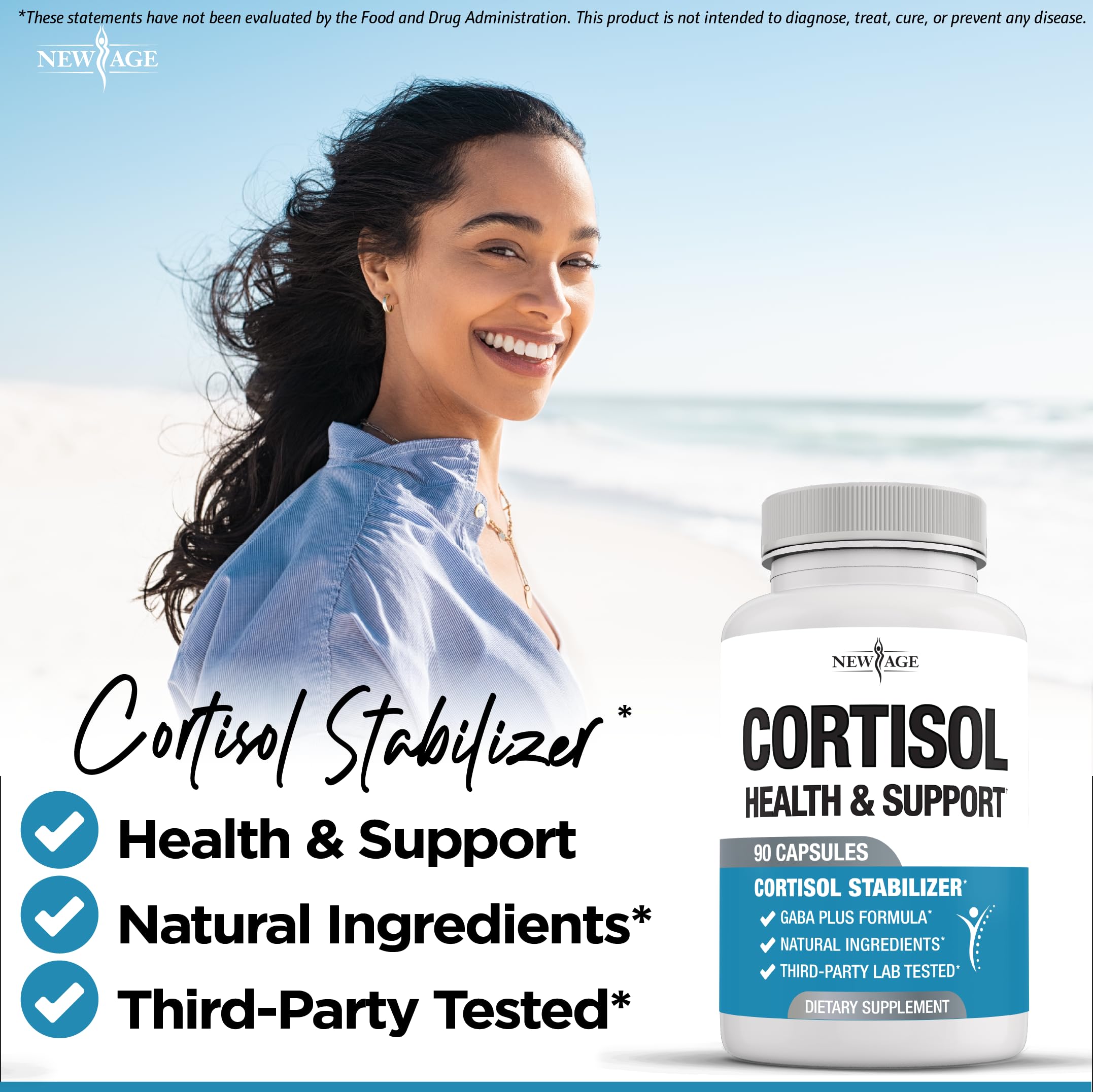 180-count bottle of NEW AGE Cortisol All-in-One for Women