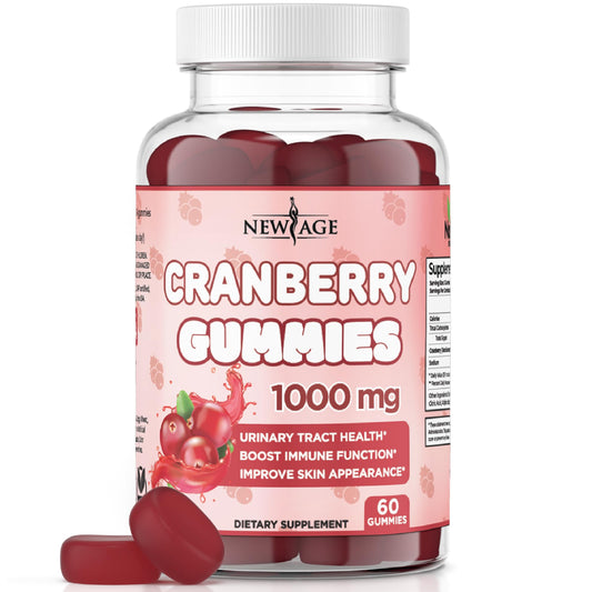 New Age Cranberry Gummies bottle for Urinary Tract Health