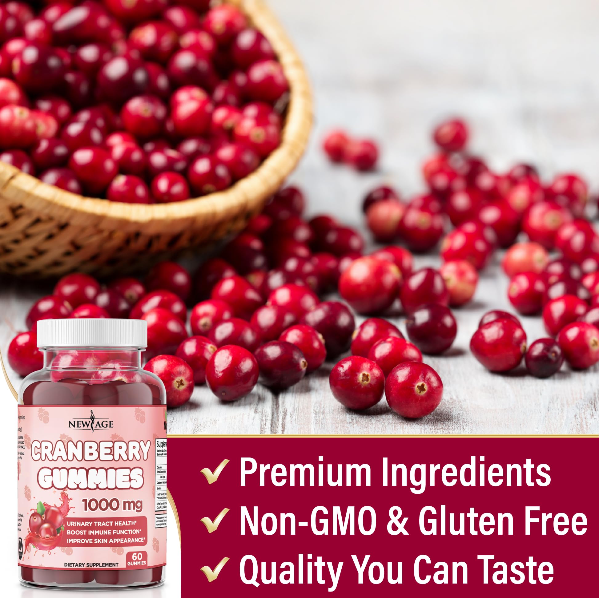 Non-GMO, soy-free, gluten-free vegan gummies
