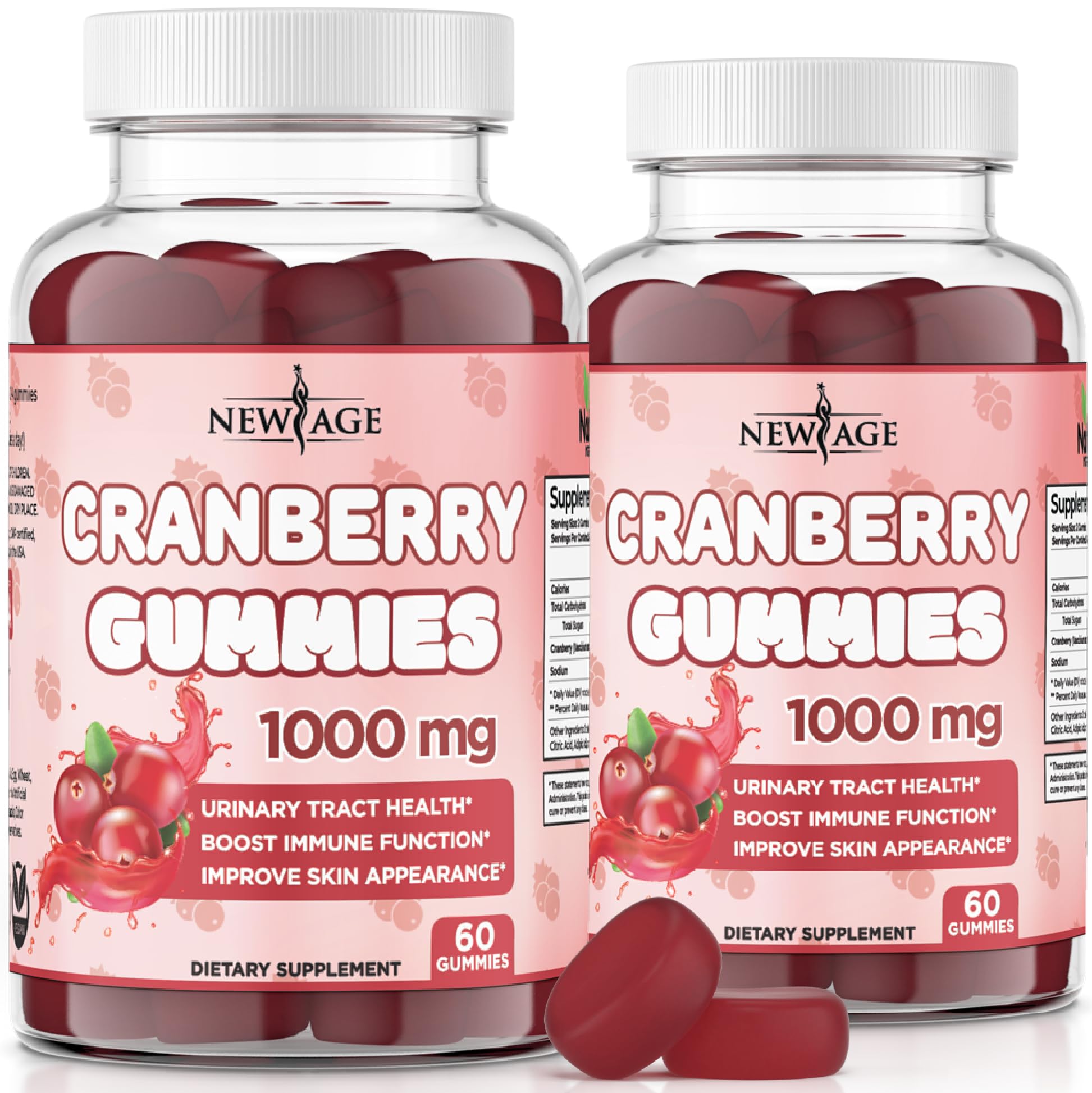 New Age Cranberry Gummies bottle with label
