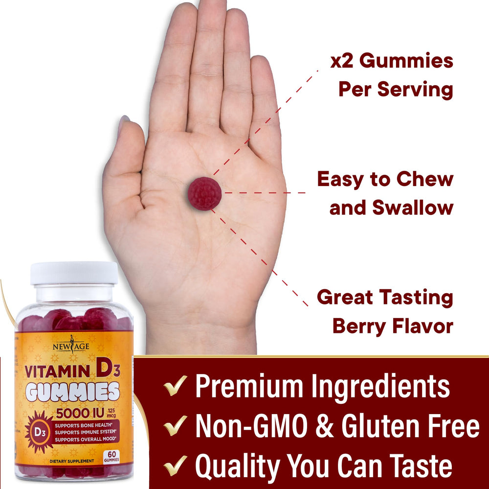 Gluten-free and dairy-free Vitamin D3 gummies