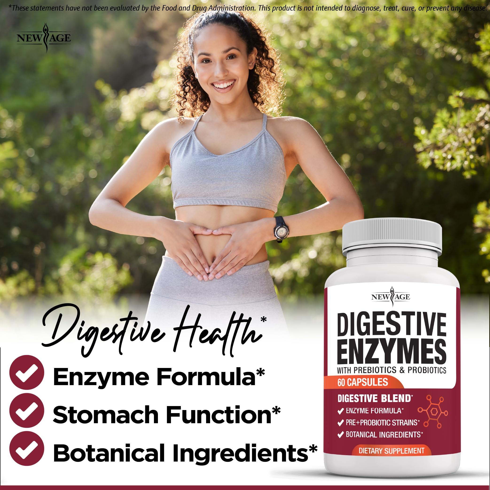 Made in USA Non-GMO digestive enzymes