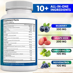 Capsules containing resveratrol and grape seed extract for antioxidant support