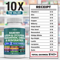 Grape seed extract and bilberry antioxidant capsules