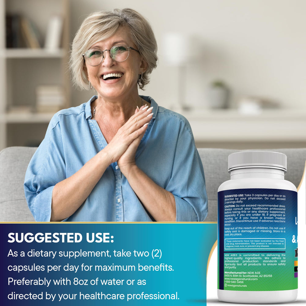 Lifestyle image showing daily use of New Age GABA supplement