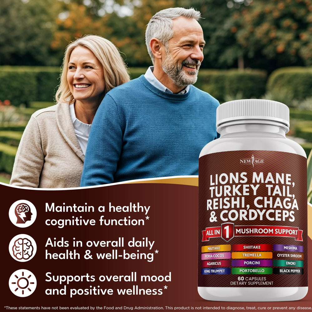 Two-capsule serving size of the mushroom supplement