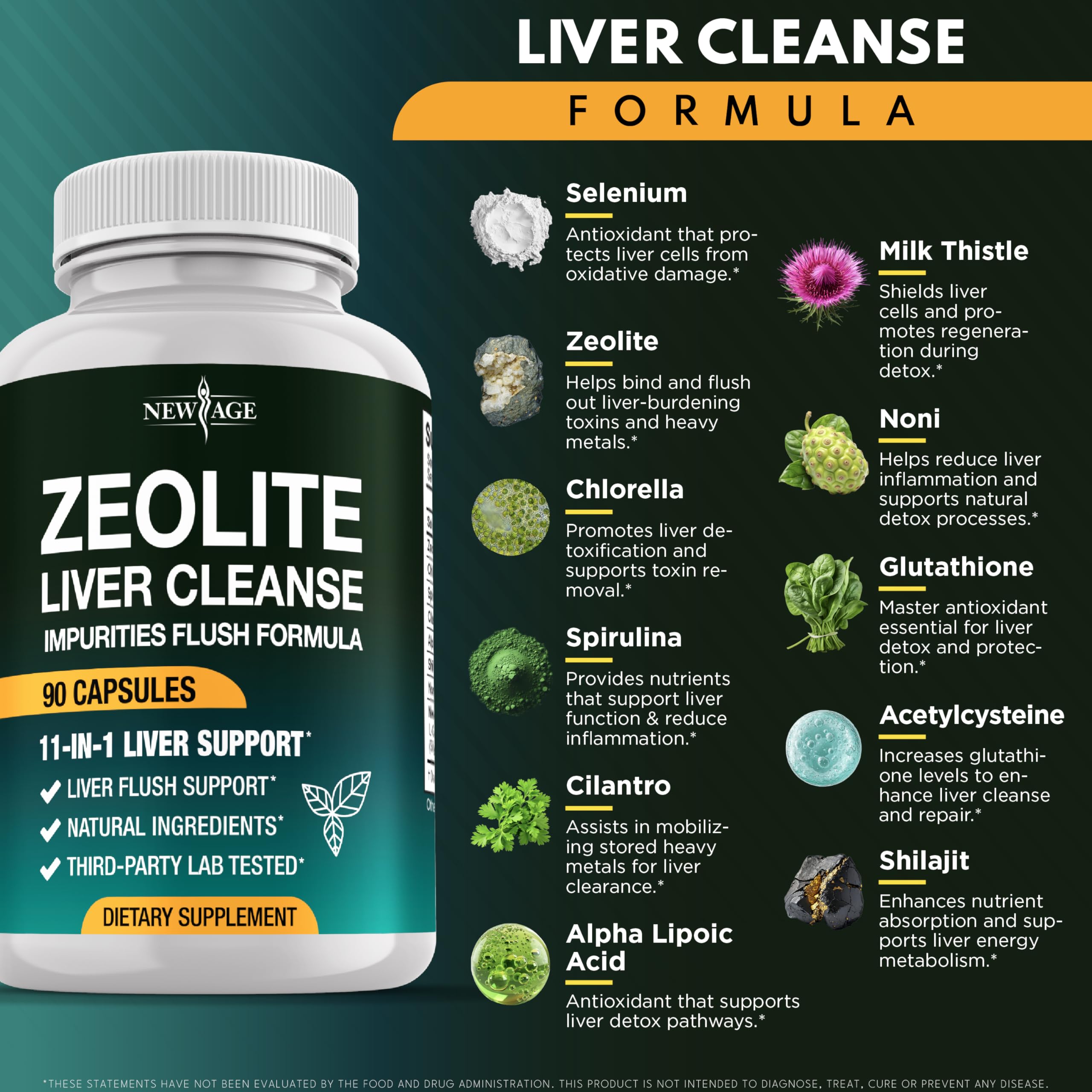 Ingredients included in 11-in-1 detox blend