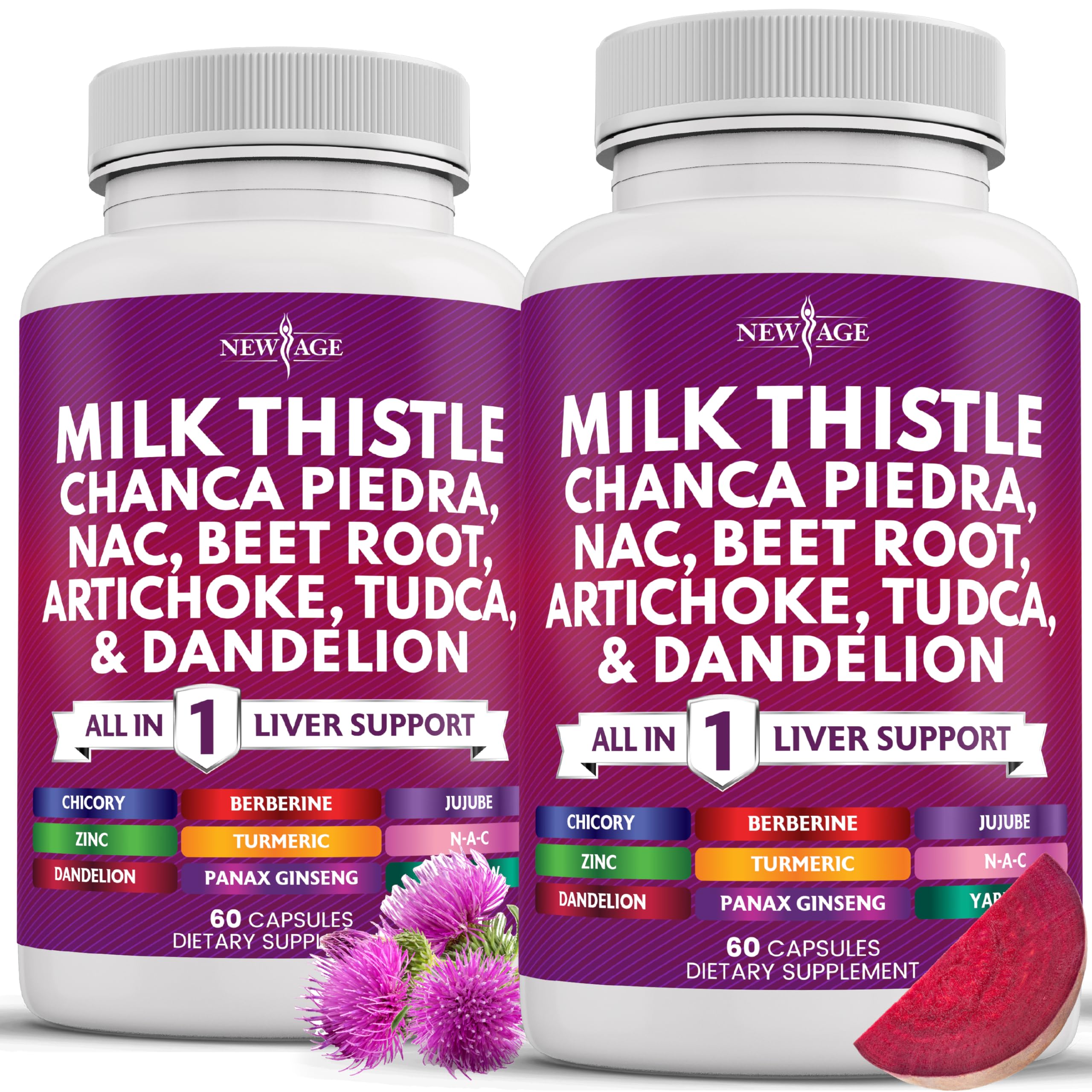 New Age Liver Support bottle featuring milk thistle and NAC