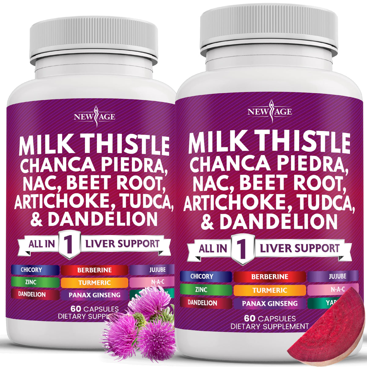 New Age Liver Support bottle featuring milk thistle and NAC