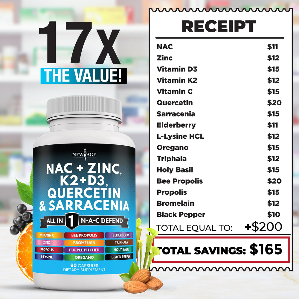 Made in USA label on NAC supplement packaging