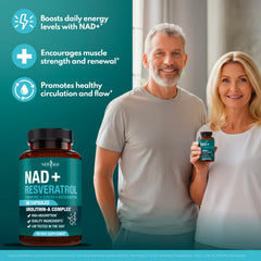 NEW AGE NAD+ Complex bottle back with ingredient and purity details