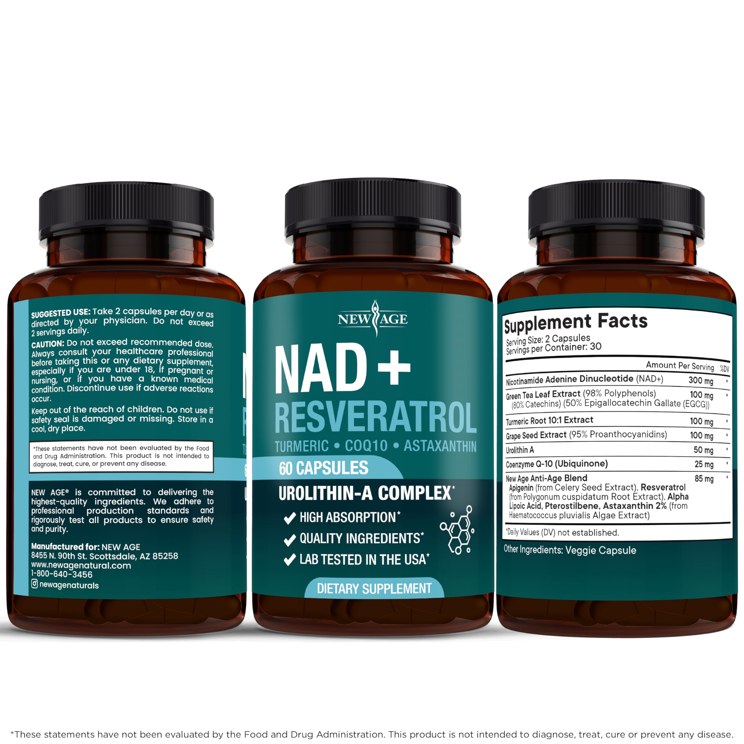 NEW AGE NAD+ Complex USA made facility seal indicating quality control
