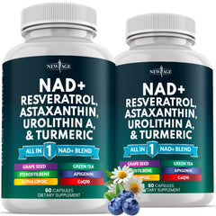 Front view of NEW AGE NAD+ Supplement bottle